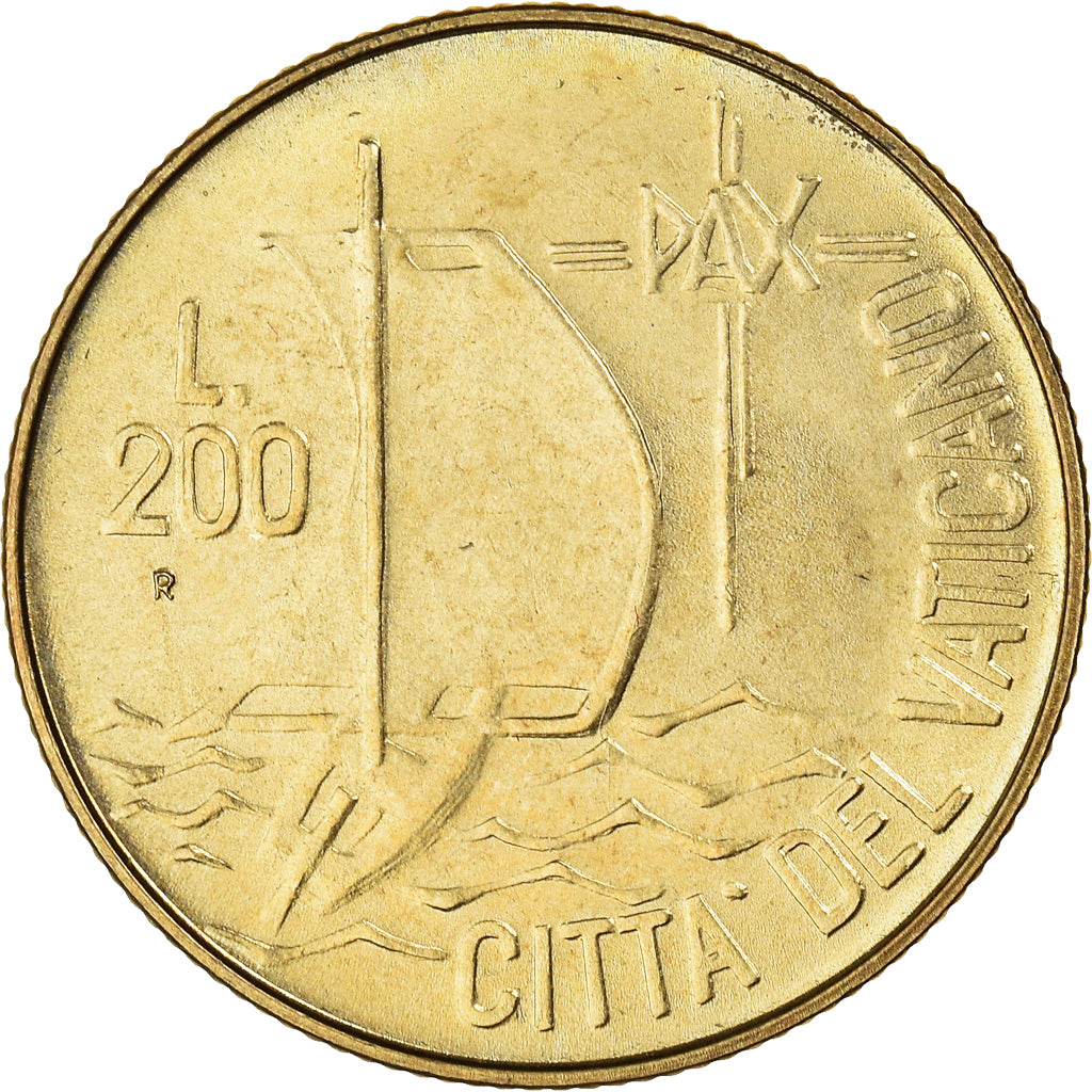 Moneda, CIUDAD DEL VATICANO, John Paul II, 200 Lire, 1984, FDC, Aluminio -