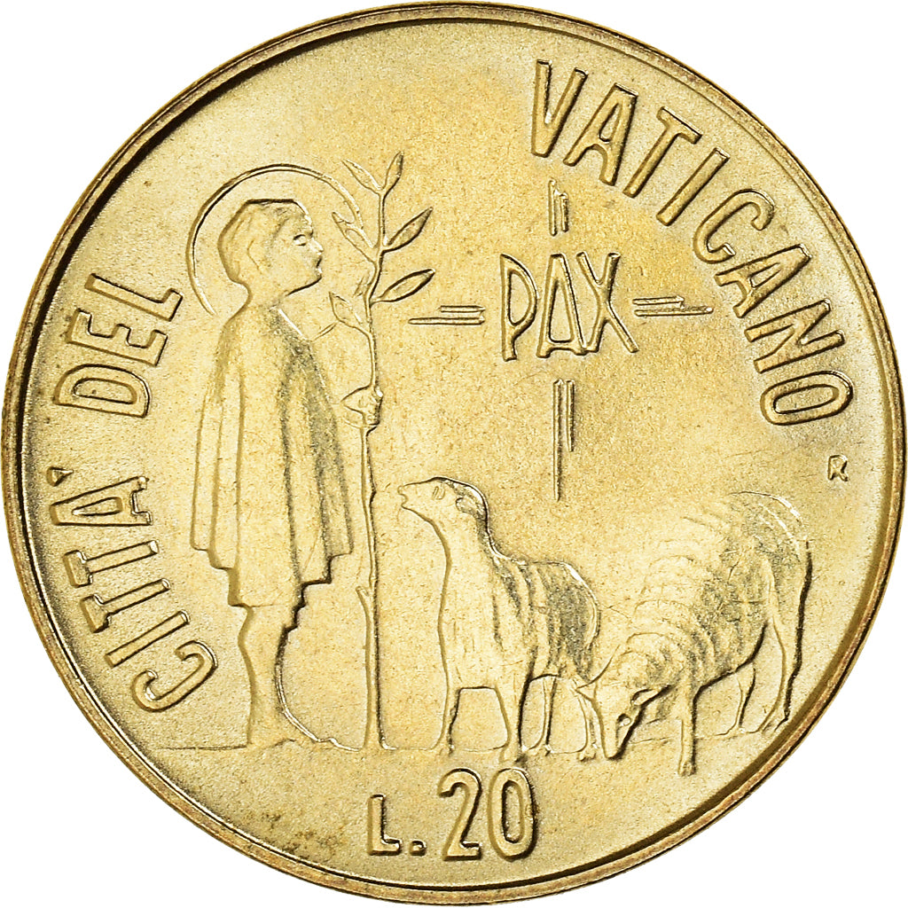 Moneda, CIUDAD DEL VATICANO, John Paul II, 20 Lire, 1984, Roma, FDC, Aluminio -