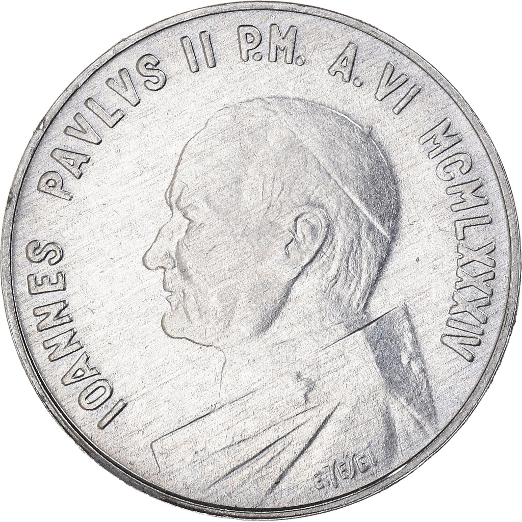Coin, VATICAN CITY, John Paul II, 10 Lire, 1984, Rome, MS(65-70), Aluminum