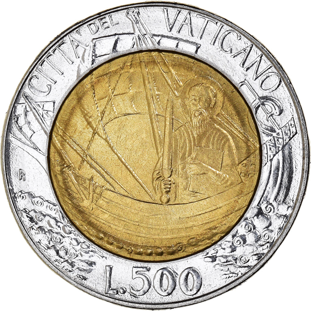 Coin, VATICAN CITY, John Paul II, 500 Lire, 1985, MS(65-70), Bi-Metallic, KM:190