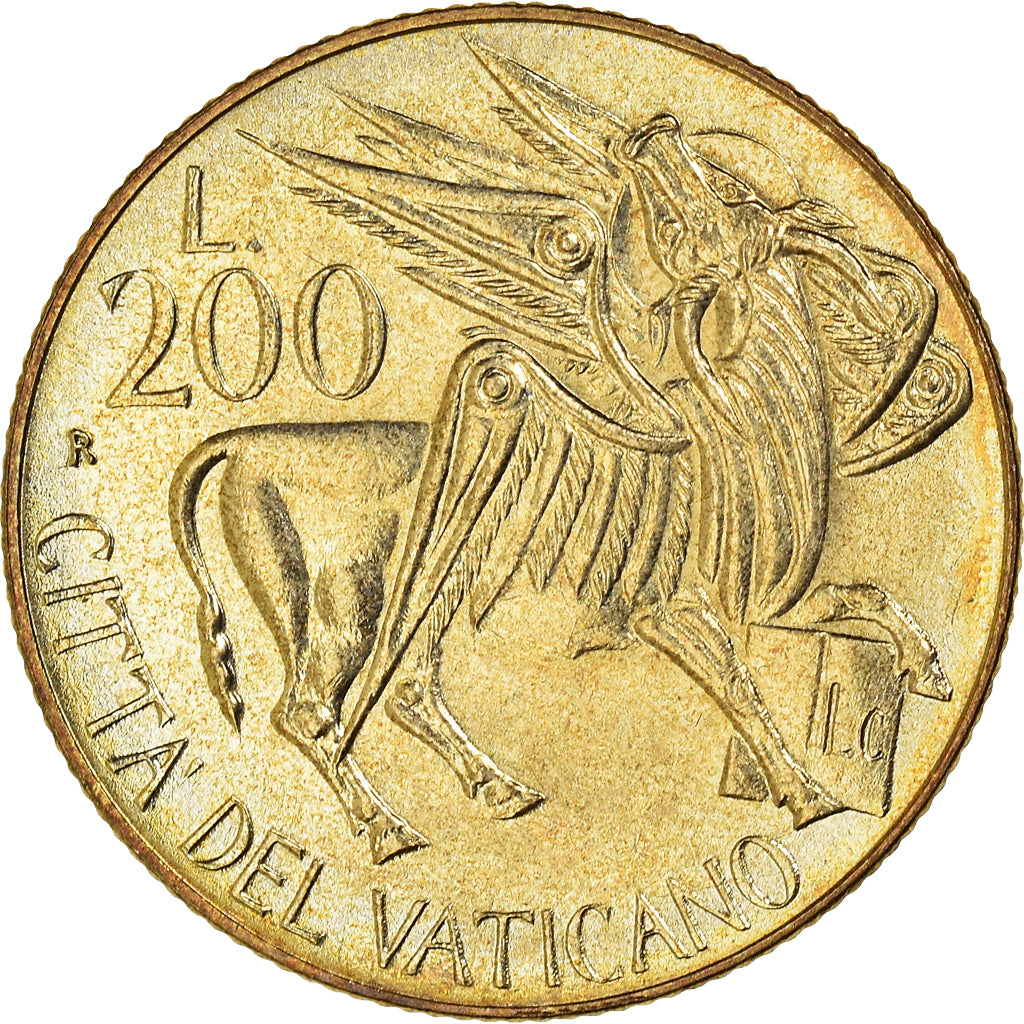 Coin, VATICAN CITY, John Paul II, 200 Lire, 1985, MS(65-70), Aluminum-Bronze
