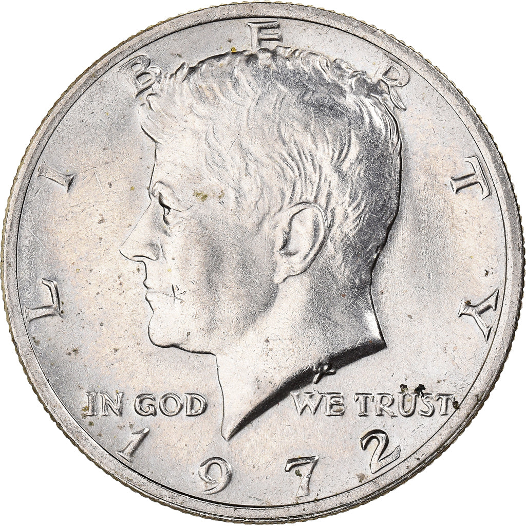 Coin, United States, Kennedy Half Dollar, Half Dollar, 1972, U.S. Mint