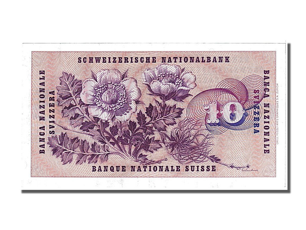 Banknote, Switzerland, 10 Franken, 1969, 1969-01-15, AU(55-58)