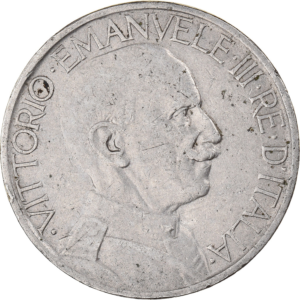 Moneta, Italia, Vittorio Emanuele III, 2 Lire, 1925, Rome, MB+, Nichel, KM:63