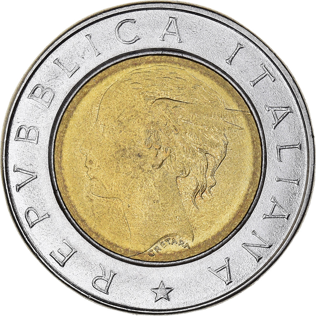 Coin, Italy, 500 Lire, 1993, Rome, VF(30-35), Bi-Metallic, KM:160