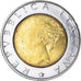 Coin, Italy, 500 Lire, 1999, Rome, EF(40-45), Bi-Metallic, KM:203