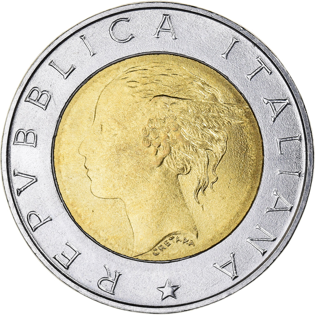 Coin, Italy, 500 Lire, 1999, Rome, EF(40-45), Bi-Metallic, KM:203