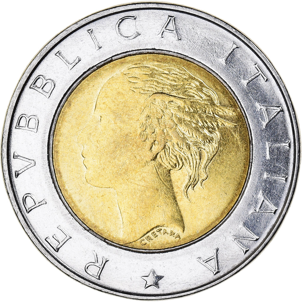 Coin, Italy, 500 Lire, 1999, Rome, AU(50-53), Bi-Metallic, KM:203
