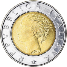 Coin, Italy, 500 Lire, 1999, Rome, AU(50-53), Bi-Metallic, KM:203