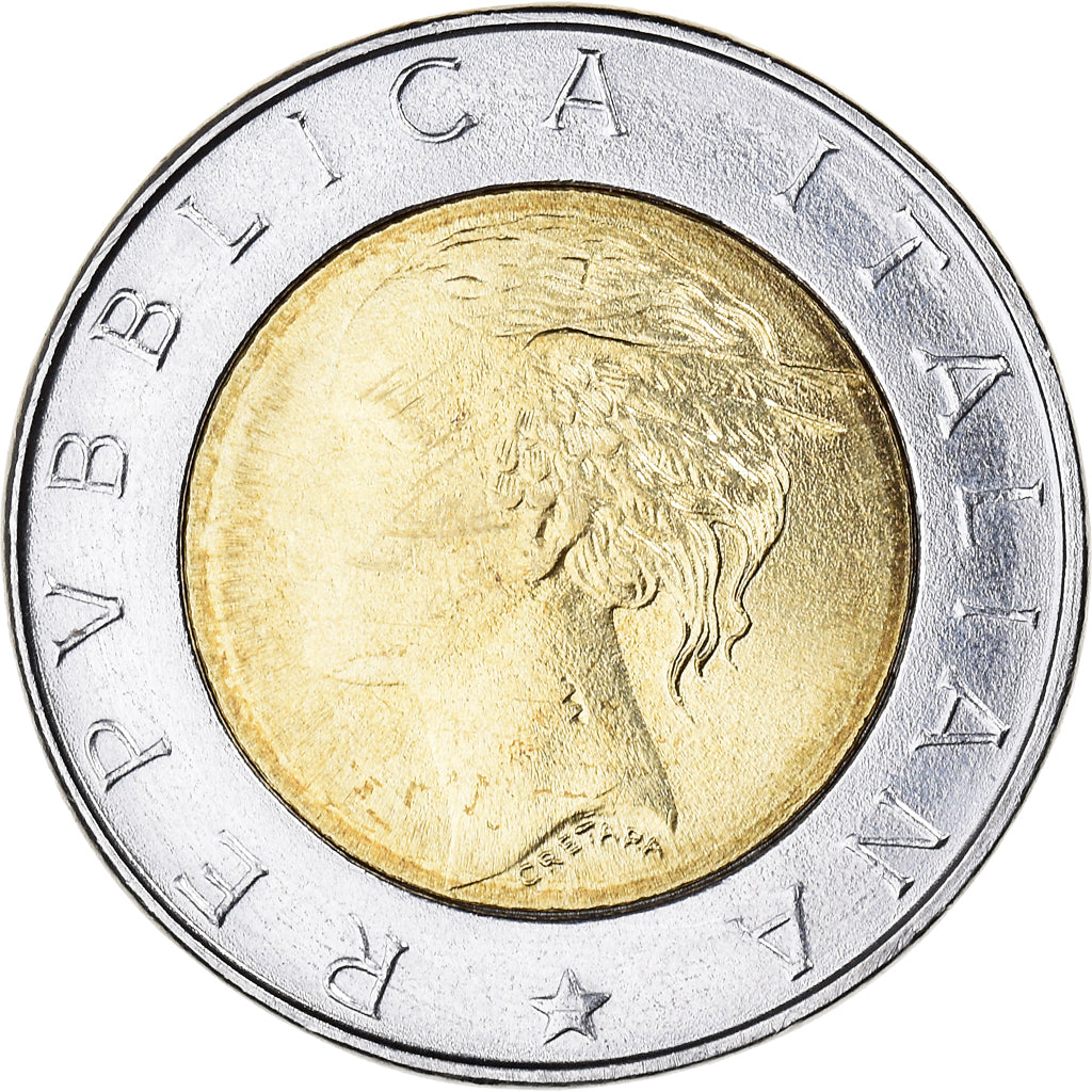 Coin, Italy, 500 Lire, 1997, Rome, EF(40-45), Bi-Metallic, KM:187