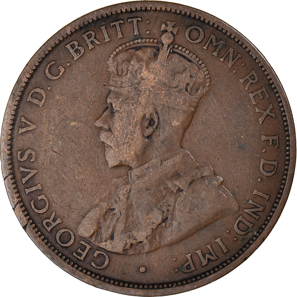 Coin, Australia, George V, Penny, 1919, VF(30-35), Bronze, KM:23
