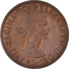 Coin, Australia, Elizabeth II, Penny, 1957, EF(40-45), Bronze, KM:56