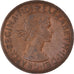 Coin, Australia, Elizabeth II, Penny, 1957, EF(40-45), Bronze, KM:56