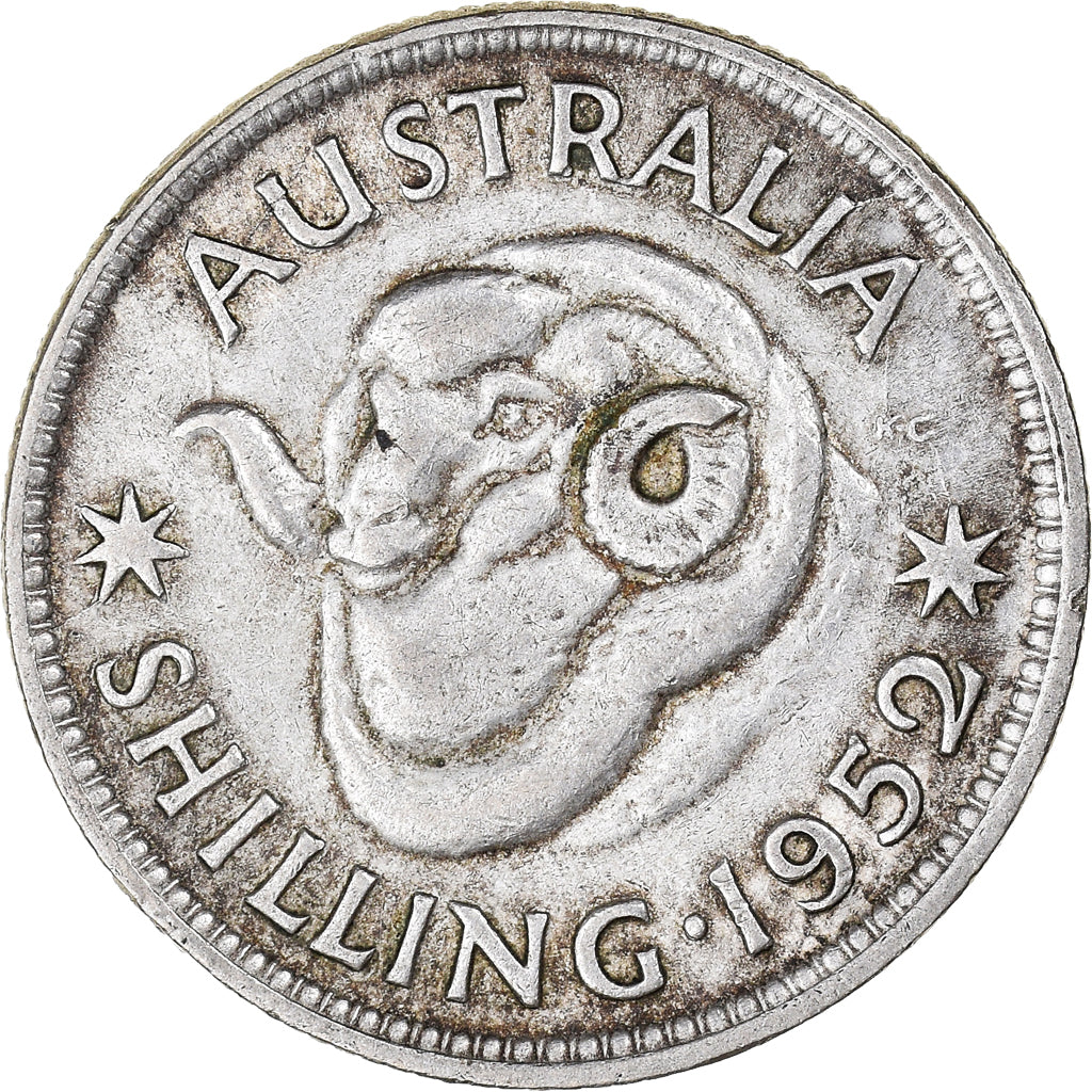 Moneta, Australia, George VI, Shilling, 1952, Melbourne, EF(40-45), Srebro