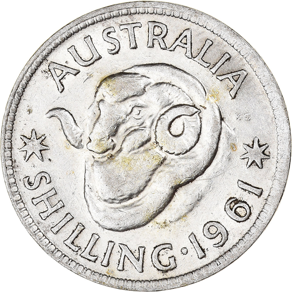 Coin, Australia, Elizabeth II, Shilling, 1961, Melbourne, VF(30-35), Silver