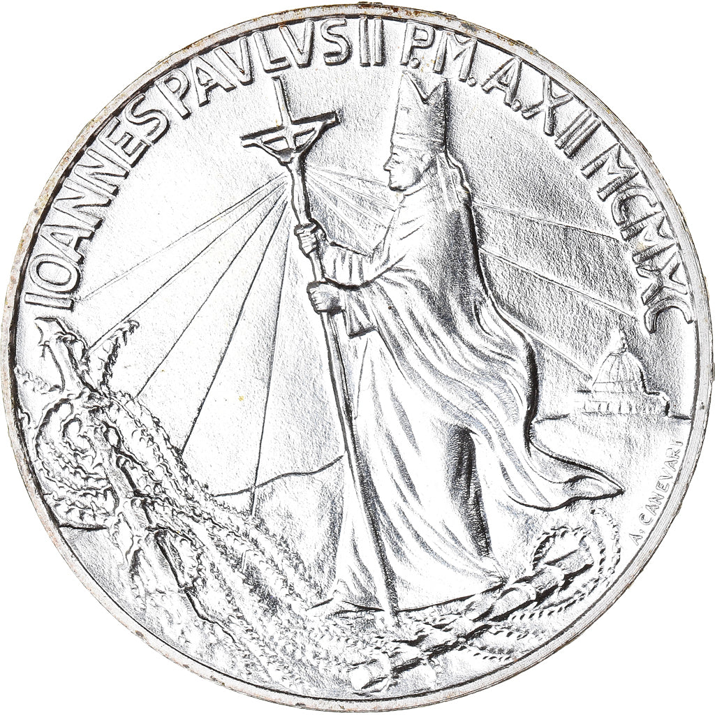 Moneta, CITTÀ DEL VATICANO, John Paul II, 1000 Lire, 1990, Roma, FDC, Argento