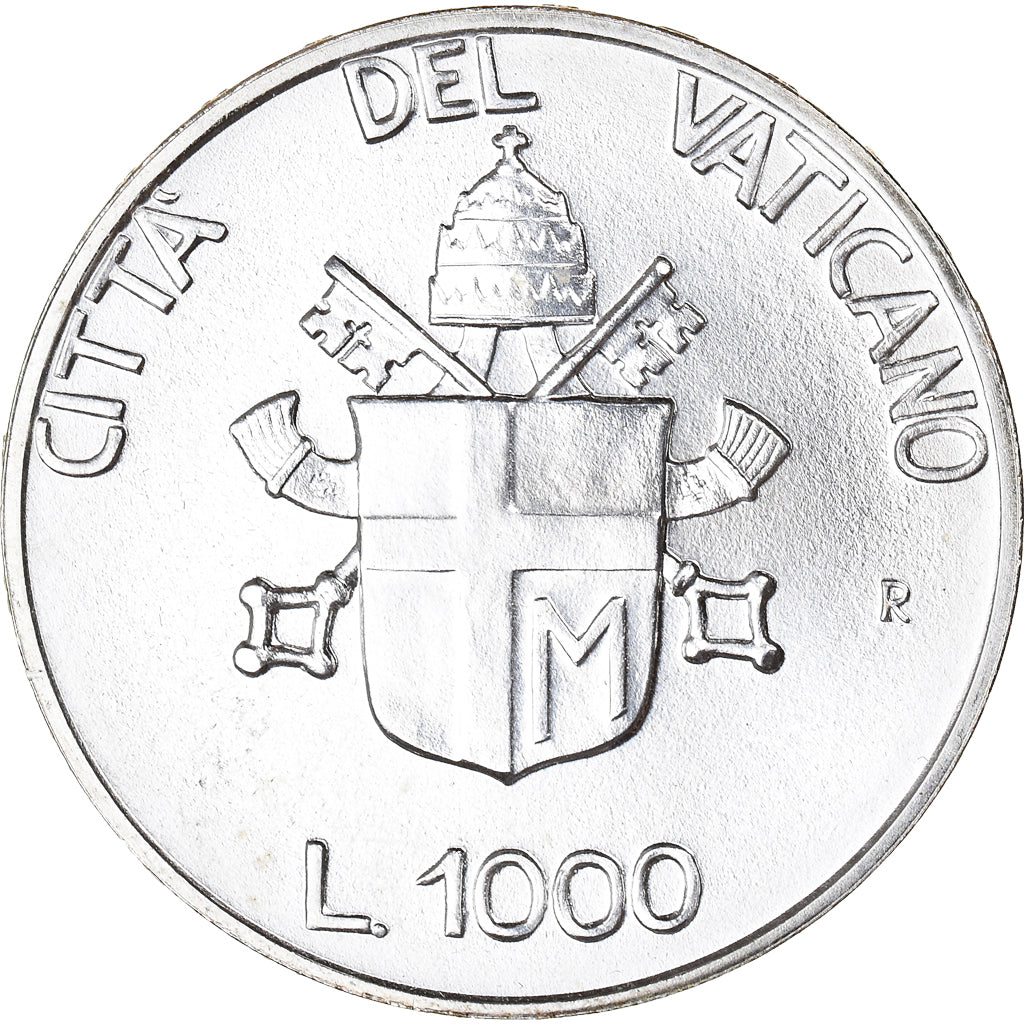 Moneta, CITTÀ DEL VATICANO, John Paul II, 1000 Lire, 1990, Roma, FDC, Argento