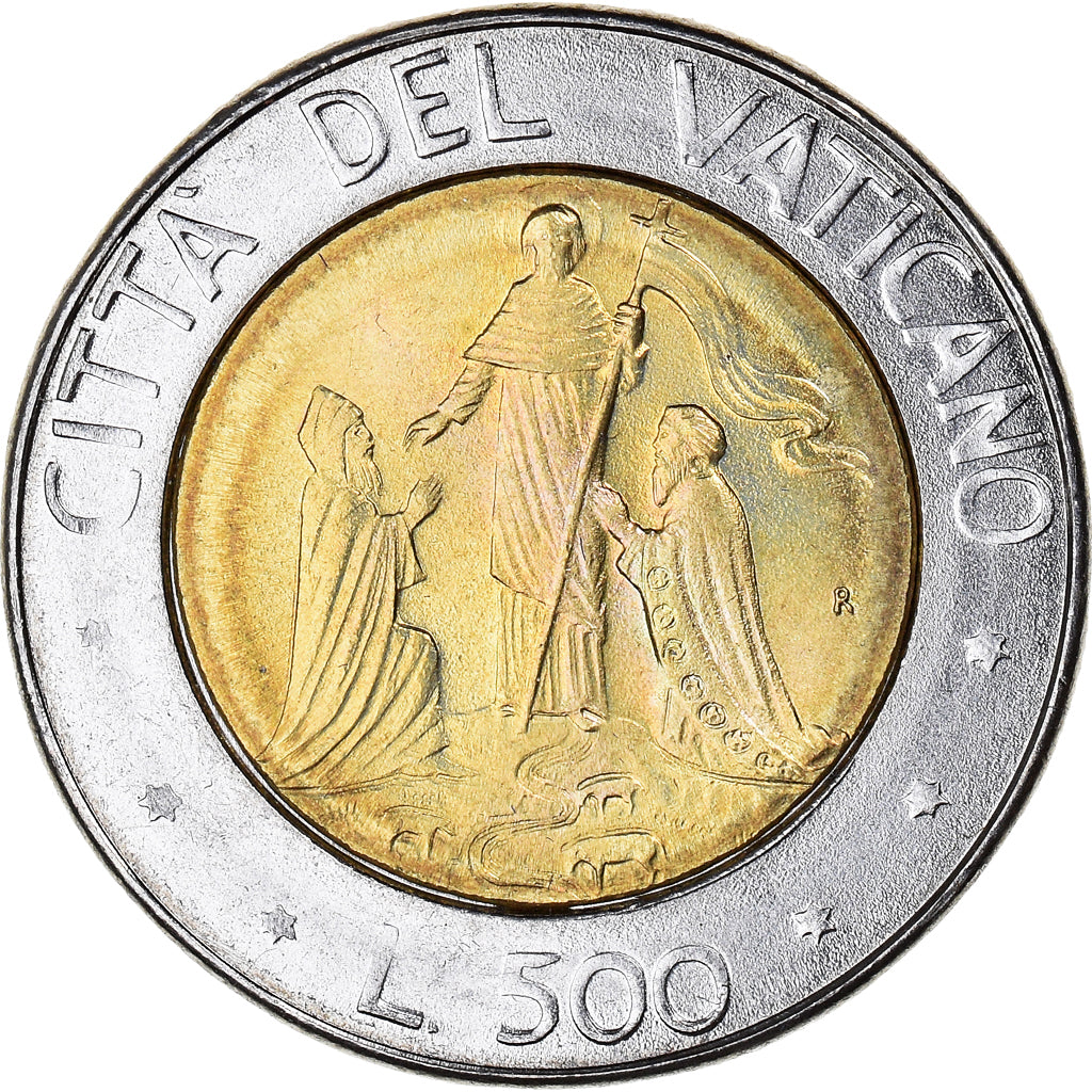 Moneda, CIUDAD DEL VATICANO, John Paul II, 500 Lire, 1990, FDC, Bimetálico