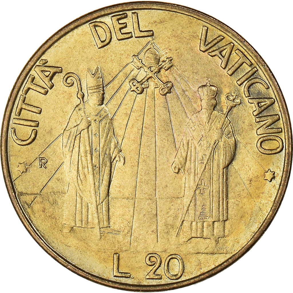 Monnaie, Cité du Vatican, John Paul II, 20 Lire, 1990, FDC, Bronze-Aluminium