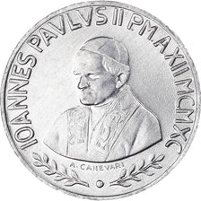 Coin, VATICAN CITY, John Paul II, 10 Lire, 1990, MS(65-70), Aluminum, KM:220