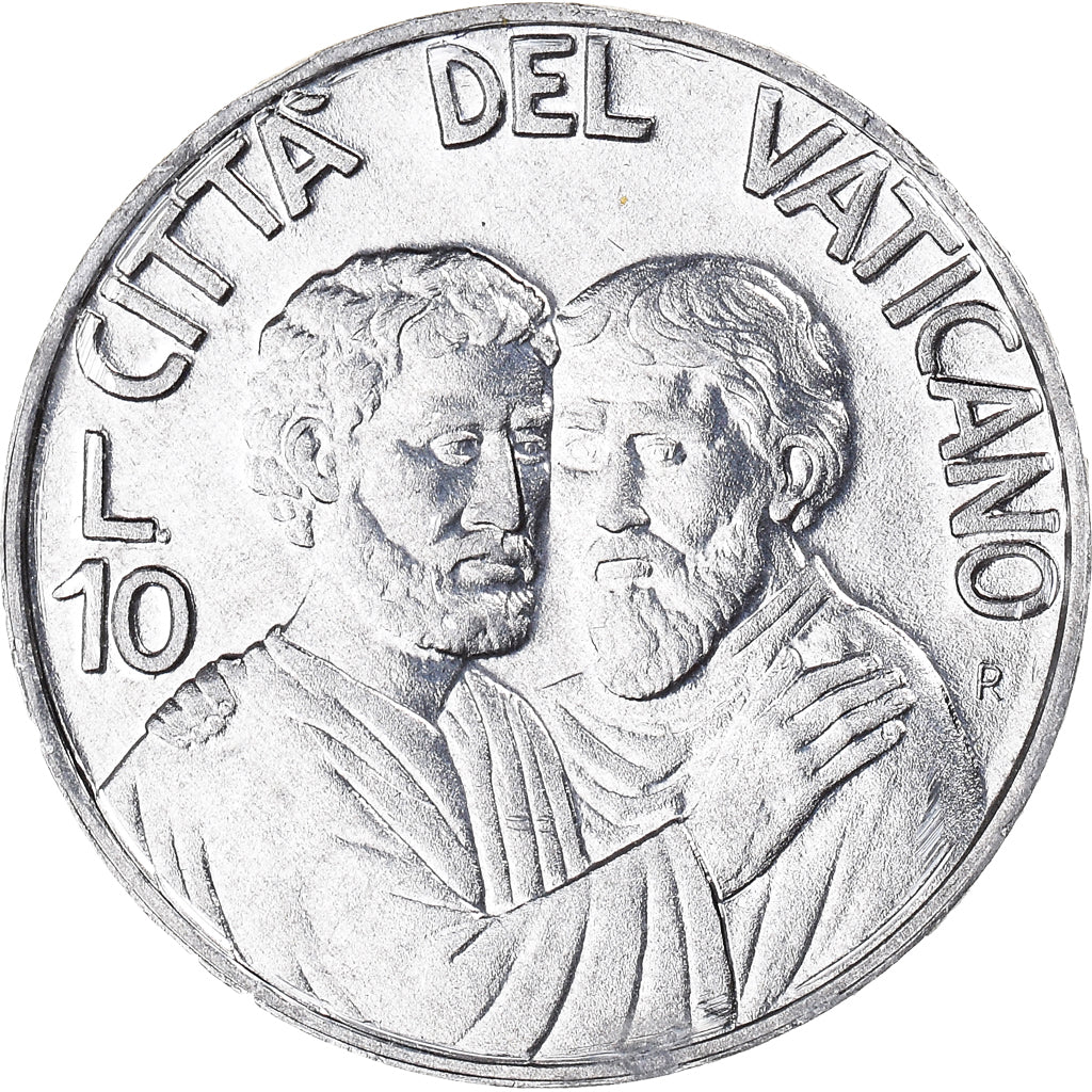 Coin, VATICAN CITY, John Paul II, 10 Lire, 1990, MS(65-70), Aluminum, KM:220