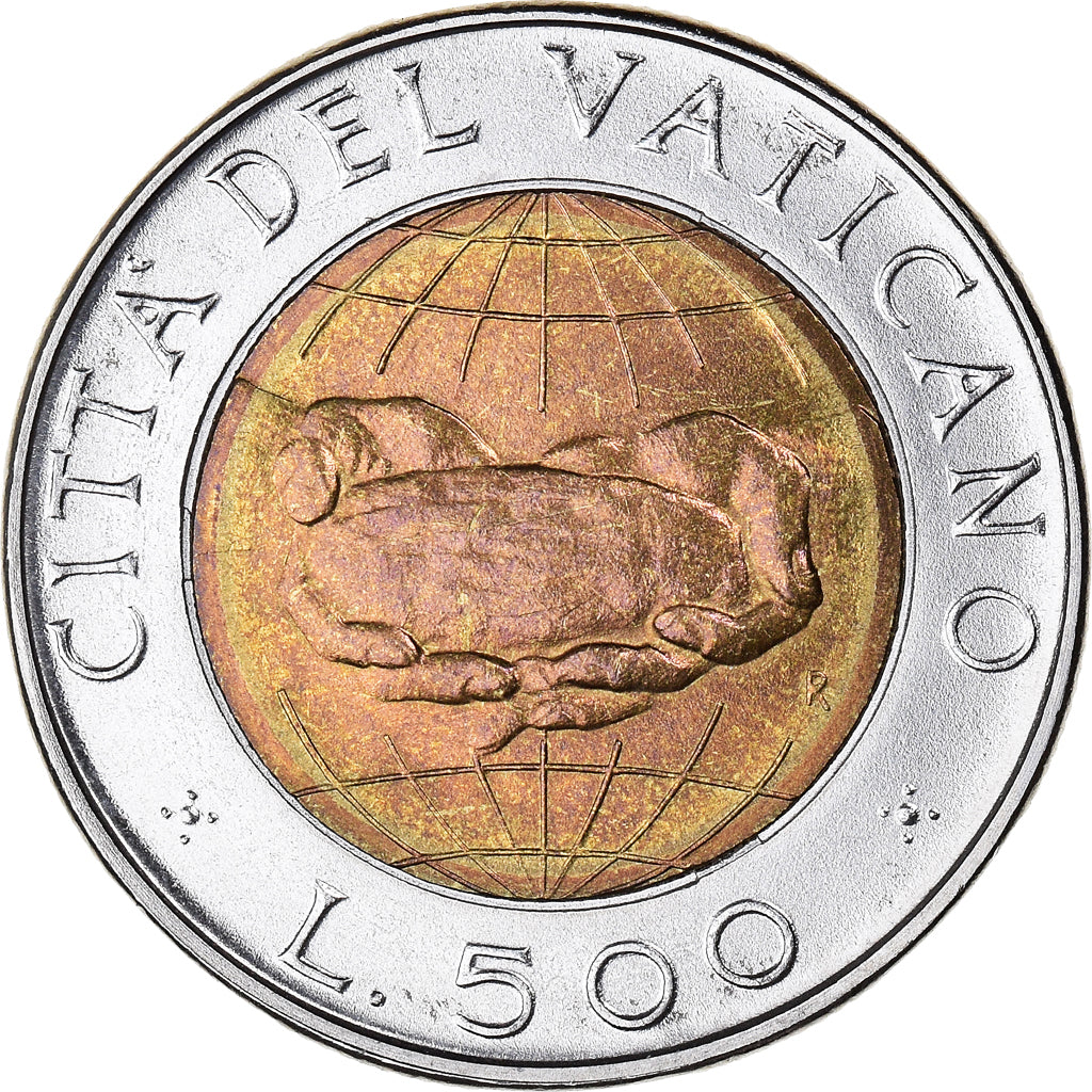 Moneda, CIUDAD DEL VATICANO, John Paul II, 500 Lire, 1992, FDC, Bimetálico