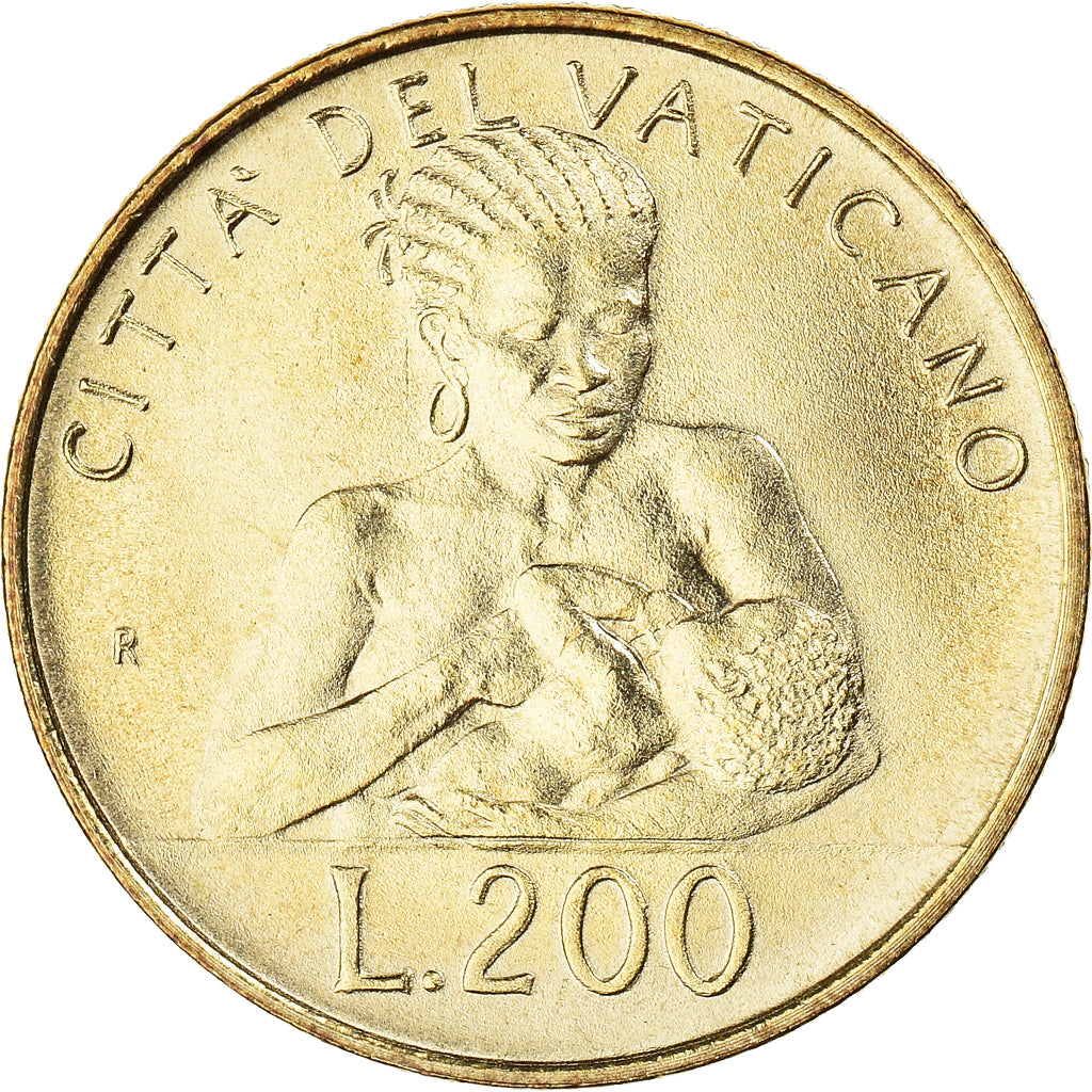 Moneda, CIUDAD DEL VATICANO, John Paul II, 200 Lire, 1992, FDC, Aluminio -