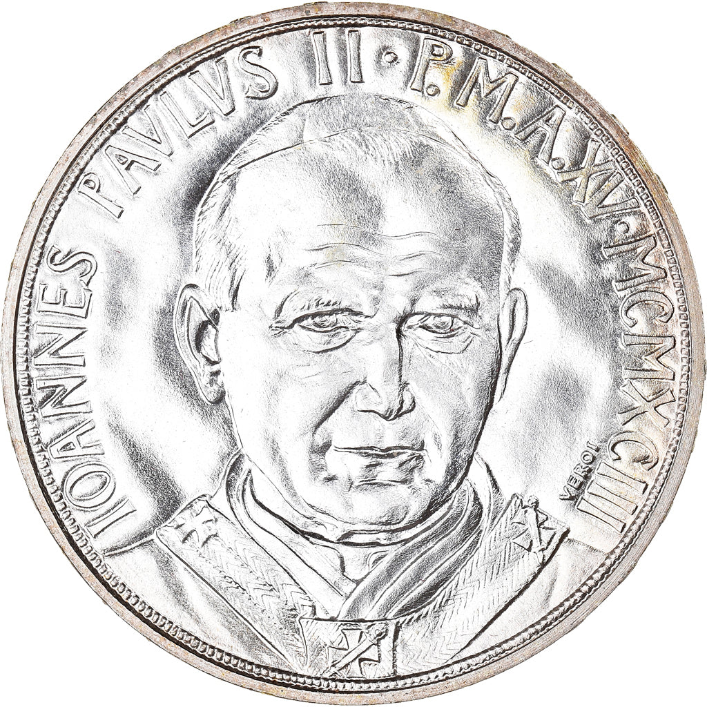 Coin, VATICAN CITY, John Paul II, 1000 Lire, 1993, MS(65-70), Silver, KM:250