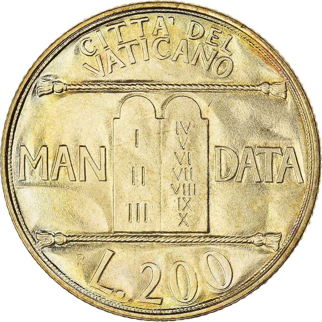 Coin, VATICAN CITY, John Paul II, 200 Lire, 1993, Roma, MS(65-70)