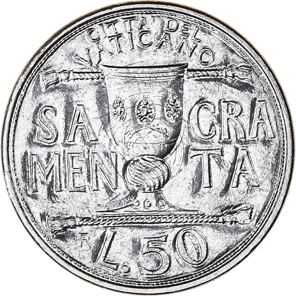 Coin, VATICAN CITY, John Paul II, 50 Lire, 1993, Roma, MS(65-70), Stainless