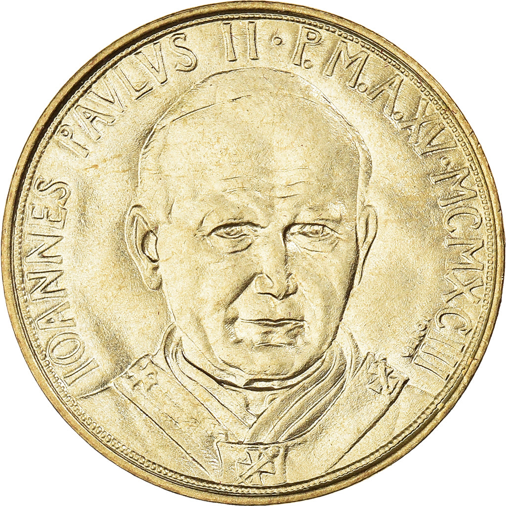 Coin, VATICAN CITY, John Paul II, 20 Lire, 1993, MS(65-70), Aluminum-Bronze