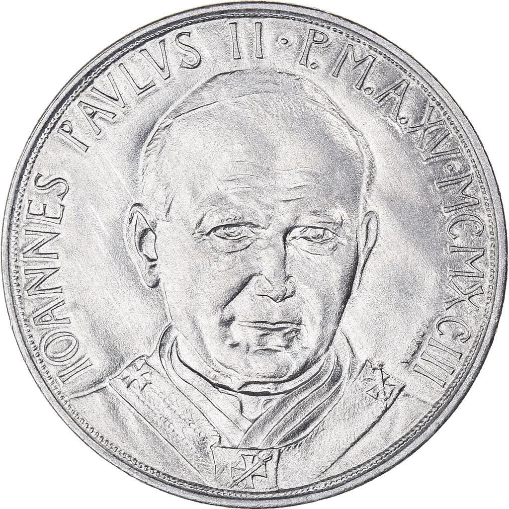 Moneda, CIUDAD DEL VATICANO, John Paul II, 10 Lire, 1993, FDC, Aluminio, KM:244