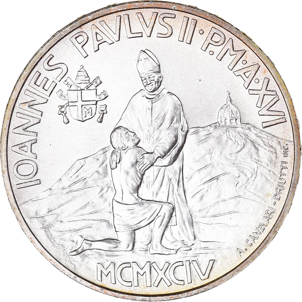 Coin, VATICAN CITY, John Paul II, 1000 Lire, 1994, MS(65-70), Silver, KM:258