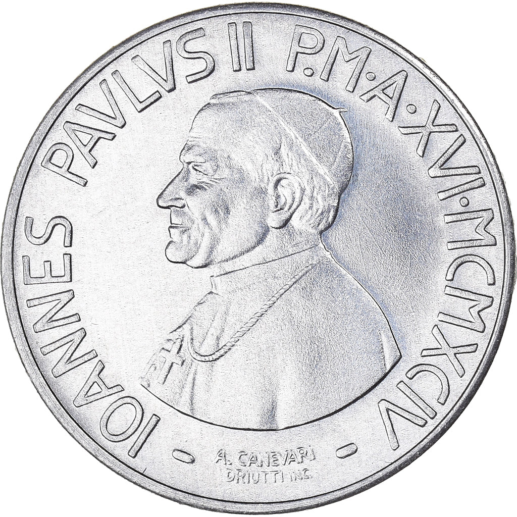 Coin, VATICAN CITY, John Paul II, 10 Lire, 1994, MS(65-70), Aluminum, KM:252