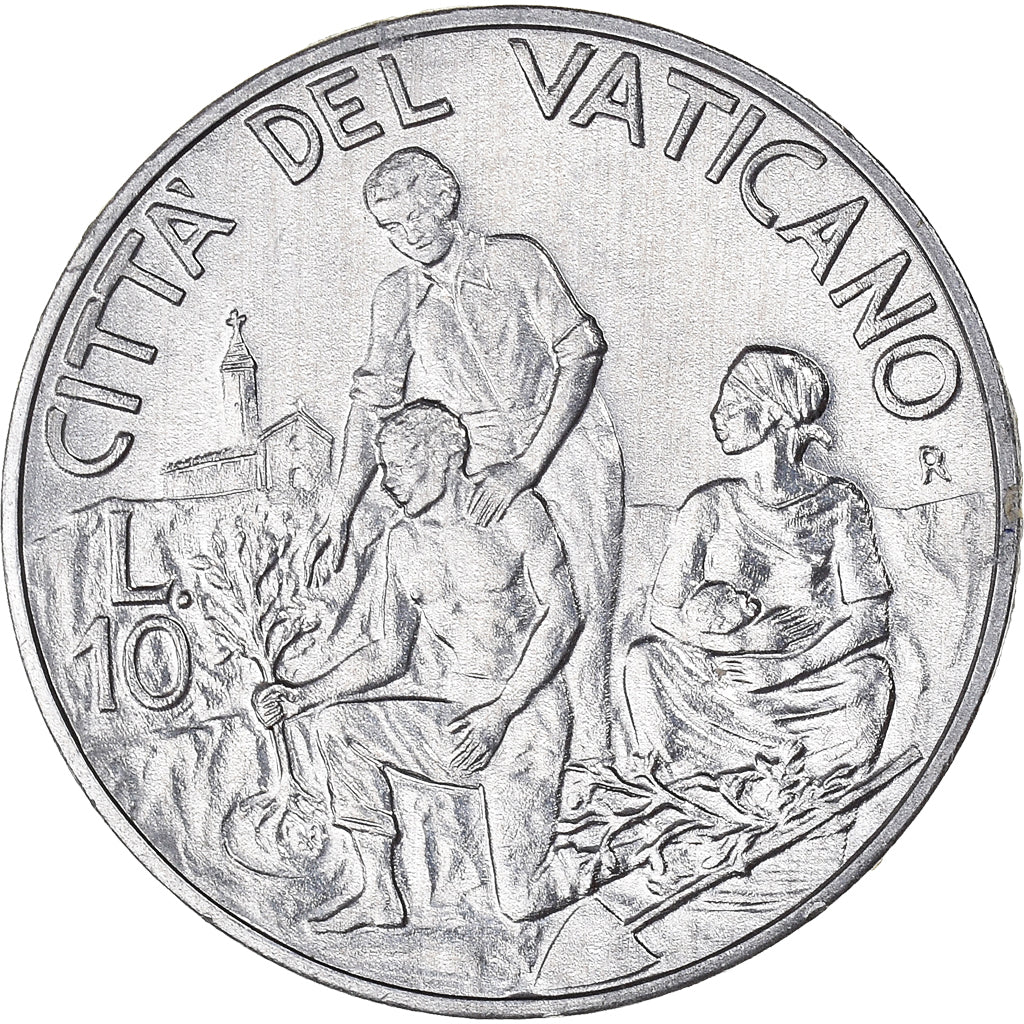 Coin, VATICAN CITY, John Paul II, 10 Lire, 1994, MS(65-70), Aluminum, KM:252