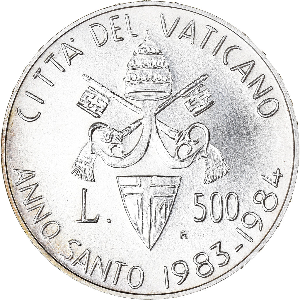 Coin, VATICAN CITY, John Paul II, 500 Lire, 1983, Roma, MS(65-70), Silver