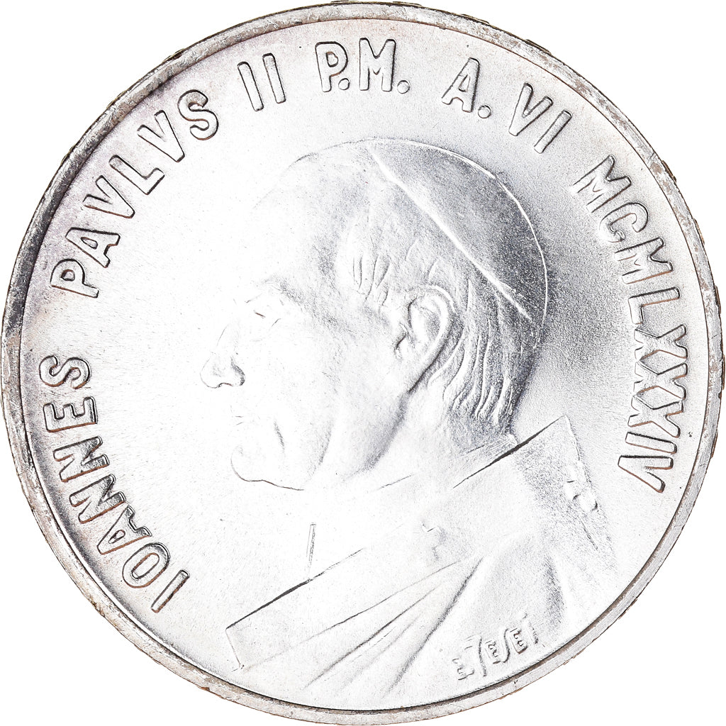 Coin, VATICAN CITY, John Paul II, 1000 Lire, 1984, Roma, MS(65-70), Silver