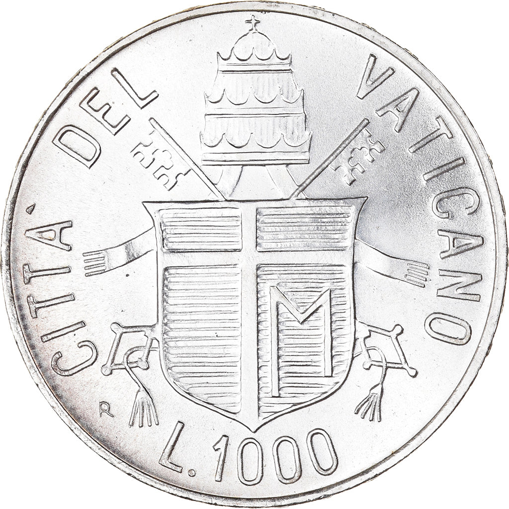 Coin, VATICAN CITY, John Paul II, 1000 Lire, 1984, Roma, MS(65-70), Silver