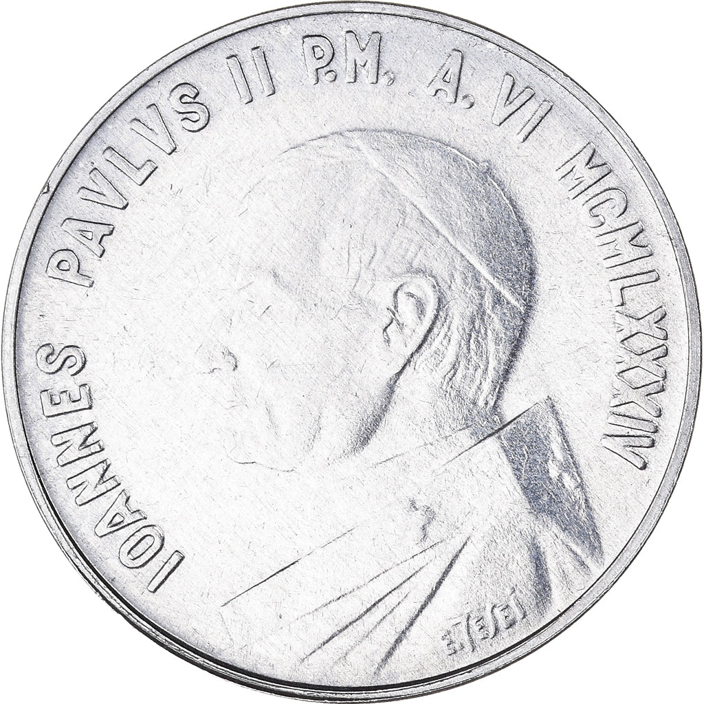 Coin, VATICAN CITY, John Paul II, 10 Lire, 1984, Rome, MS(65-70), Aluminum