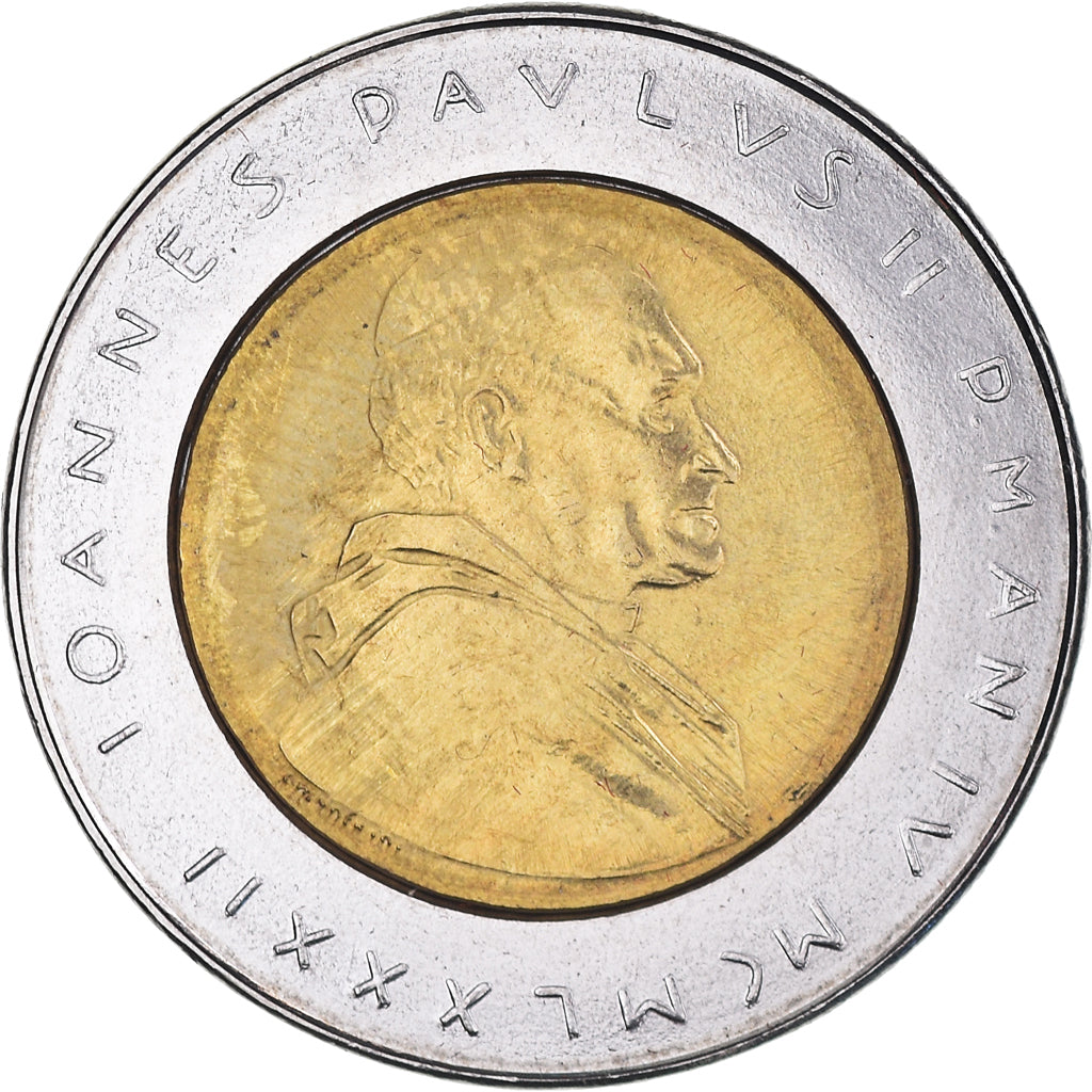 Coin, VATICAN CITY, John Paul II, 500 Lire, 1982, Roma, MS(65-70), Bi-Metallic