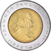 Coin, VATICAN CITY, John Paul II, 500 Lire, 1982, Roma, MS(65-70), Bi-Metallic