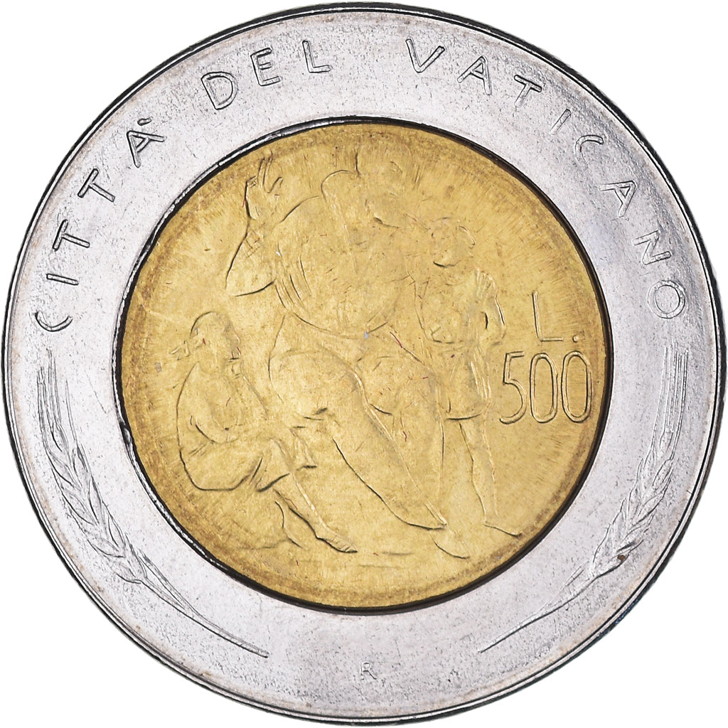 Coin, VATICAN CITY, John Paul II, 500 Lire, 1982, Roma, MS(65-70), Bi-Metallic
