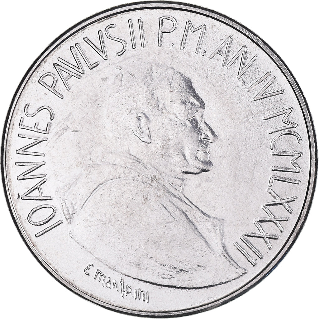 Coin, VATICAN CITY, John Paul II, 50 Lire, 1982, Roma, MS(65-70), Stainless