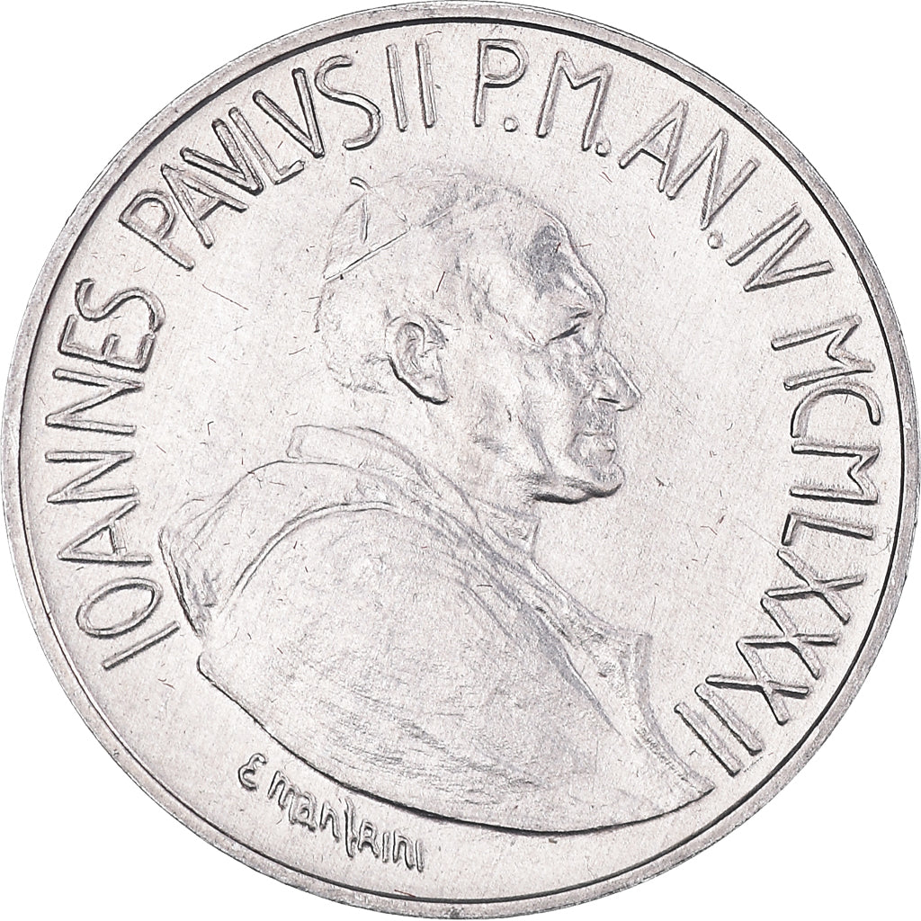 Moneda, CIUDAD DEL VATICANO, John Paul II, 10 Lire, 1982, Rome, FDC, Aluminio