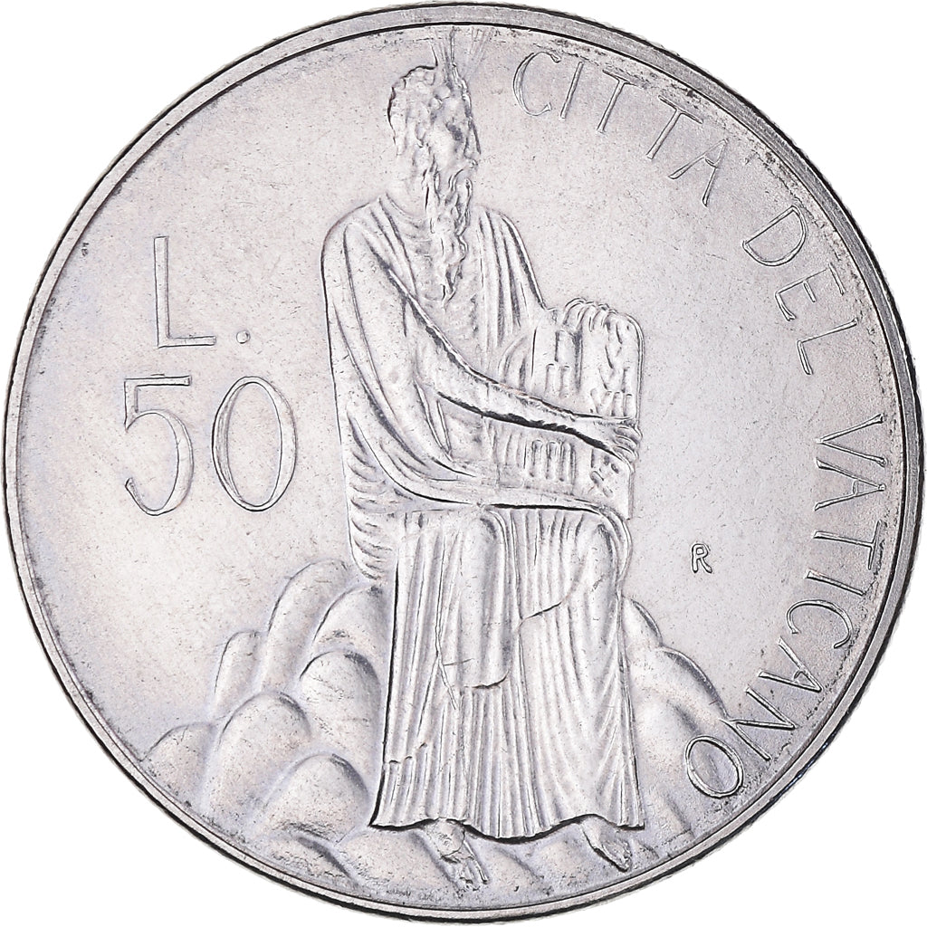 Coin, VATICAN CITY, John Paul II, 50 Lire, 1986, MS(65-70), Stainless Steel