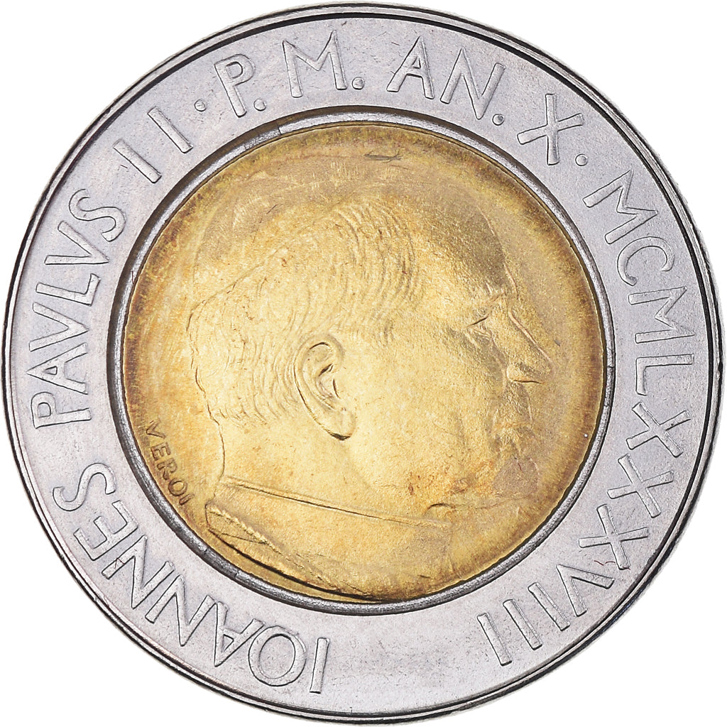 Moneta, CITTÀ DEL VATICANO, John Paul II, 500 Lire, 1988, Roma, FDC