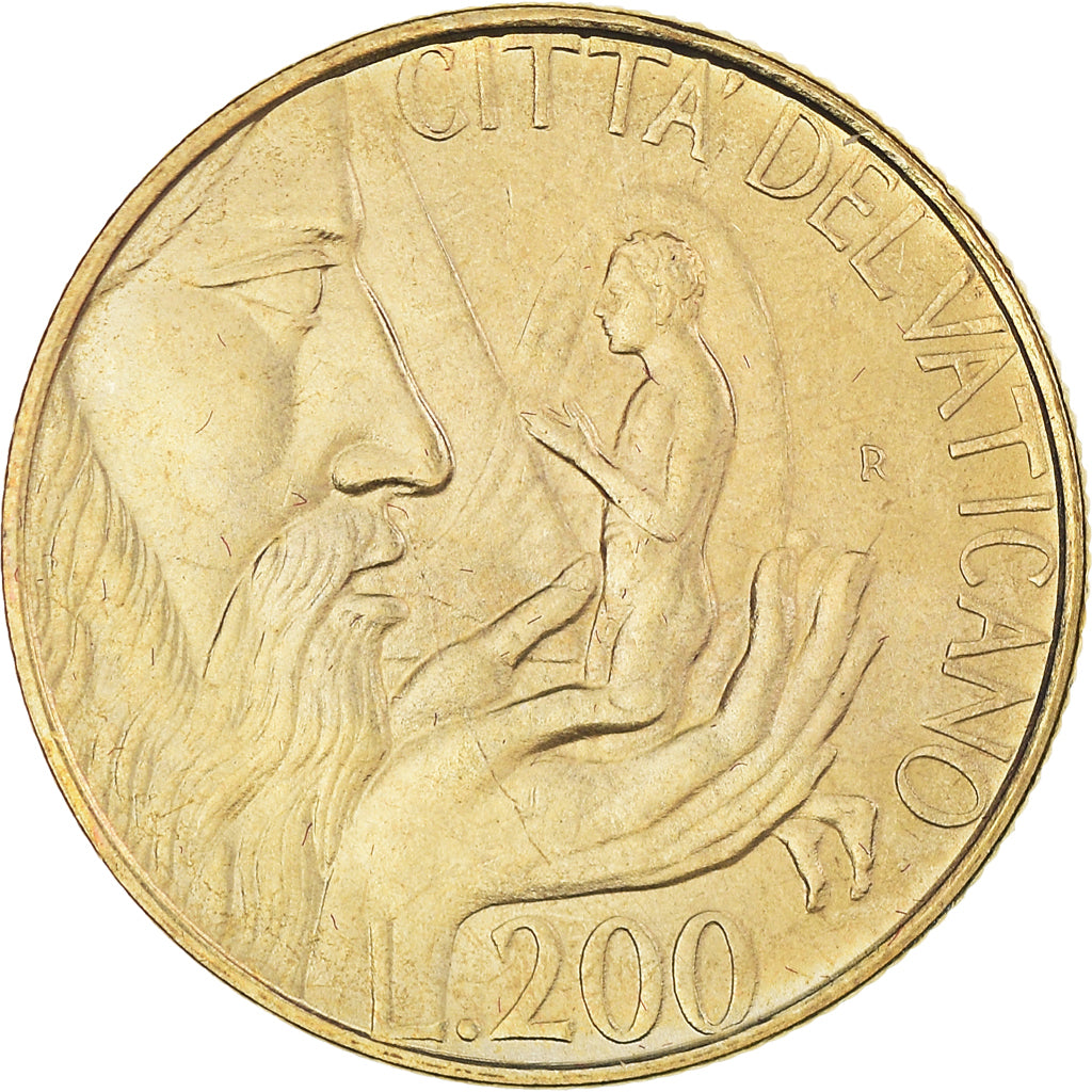 Monnaie, Cité du Vatican, John Paul II, 200 Lire, 1988, Roma, FDC