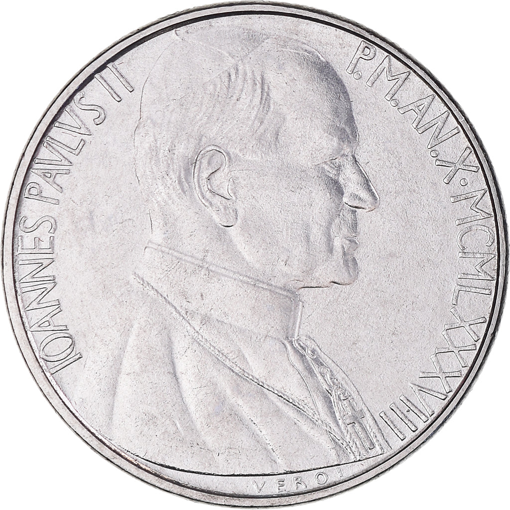 Moneta, CITTÀ DEL VATICANO, John Paul II, 50 Lire, 1988, FDC, Acciaio