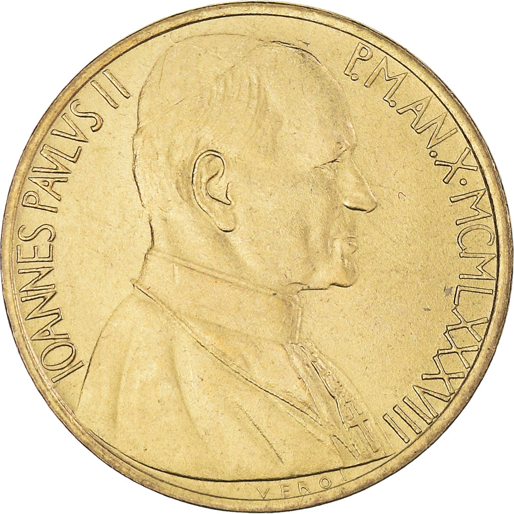 Coin, VATICAN CITY, John Paul II, 20 Lire, 1988, Roma, MS(65-70)