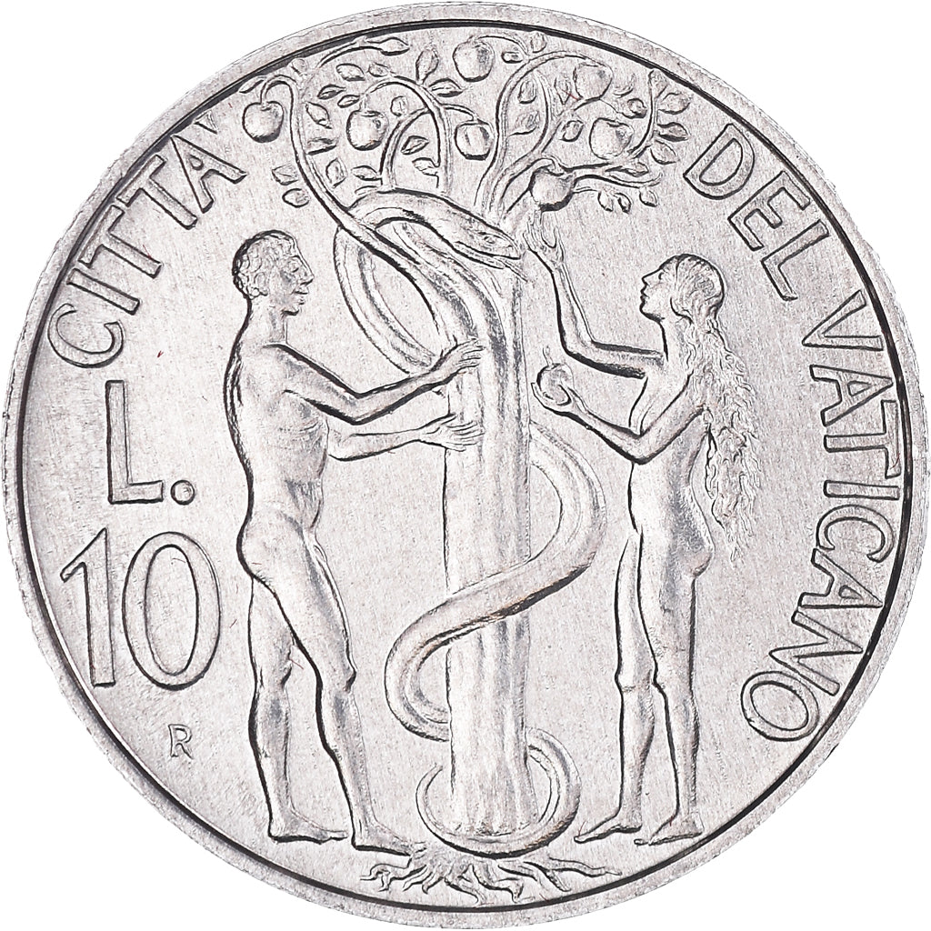 Coin, VATICAN CITY, John Paul II, 10 Lire, 1988, MS(65-70), Aluminum, KM:206